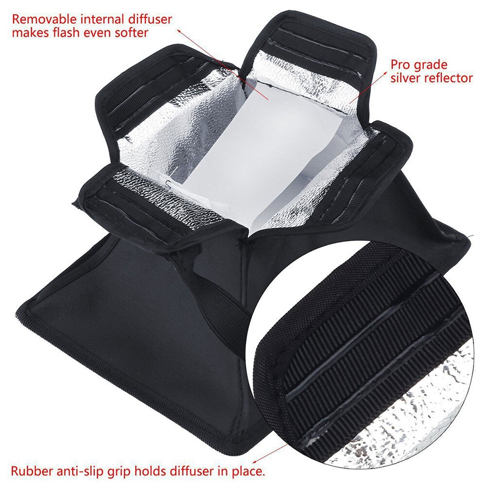 Portable Photography Flash Softbox Diffuser Mini Speedlight Softbox Kit Camera Photo Foldable Soft Box a camera lighting BOX