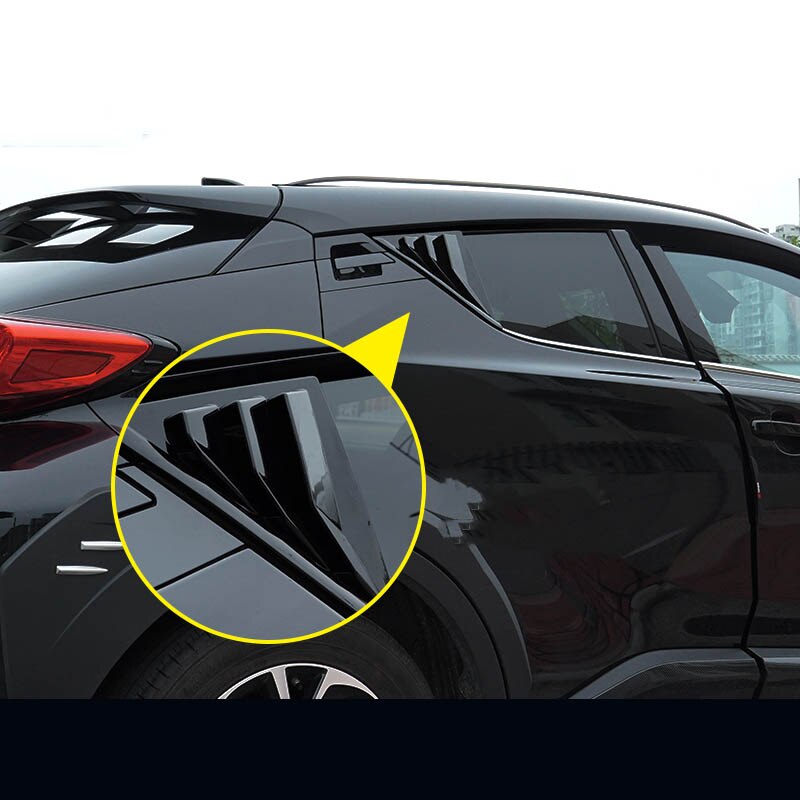 Lsrtw2017 Abs Car Rear Window Triangle Shutter Panel for Toyota C-hr Chr Carbon Fiber Accessories