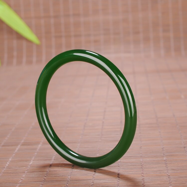 Bracelet rond en Jade vert chinois 54-66mm, bijoux à breloques, accessoires de , sculpté à la main, amulette, pour homme et femme