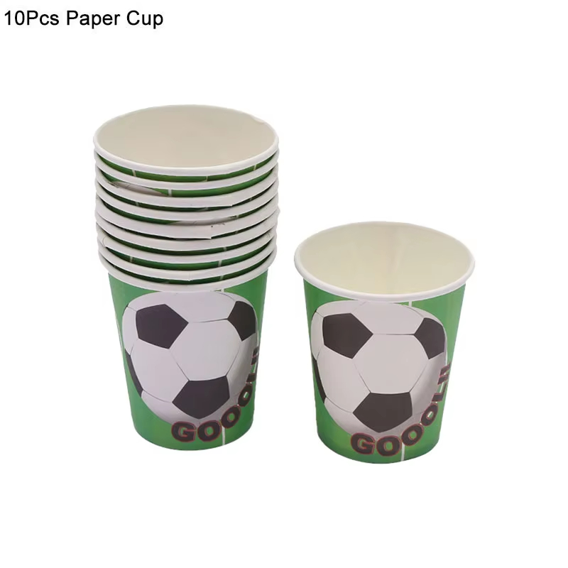 Voetbal Verjaardag Wegwerpservies Voetbal Papieren Borden Kopjes Servetten Tafelkleed Banner Sport Voetbal Thema Feestdecoratie