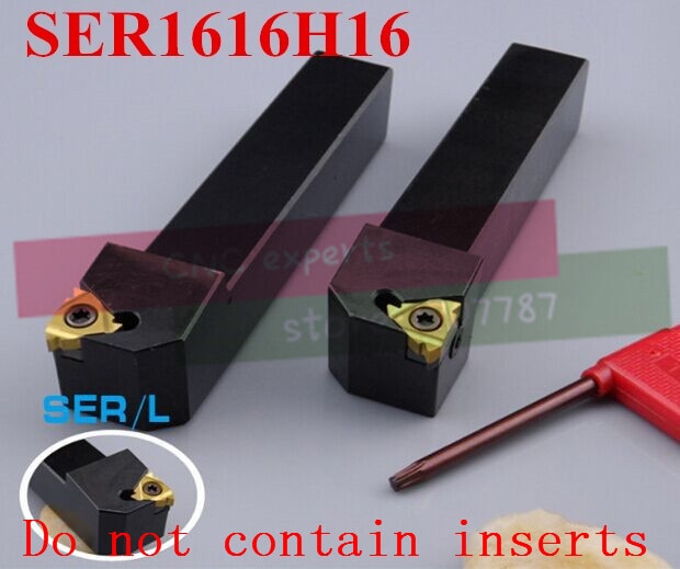 SER1616H16 External Threading Turning Tool, Lathe Cutting tool Threaded Turning Tool Holder, CNC Cutting Tool for 16ER Inserts