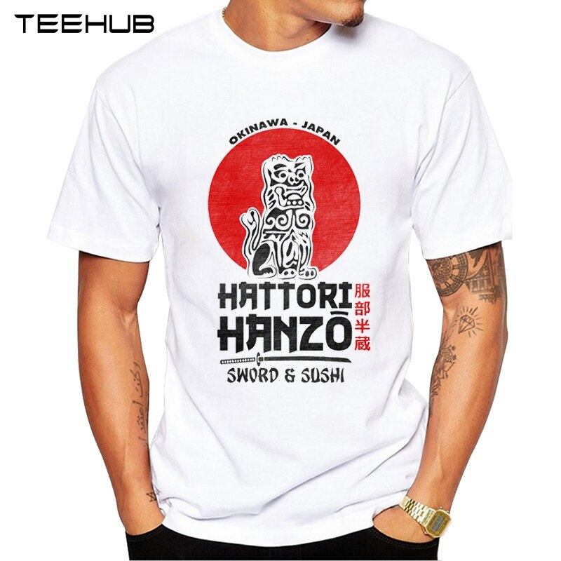 Camiseta de manga corta con cuello redondo para hombre, ropa informal de , Camiseta estampada de Hattori Hanzo: 2261 / M