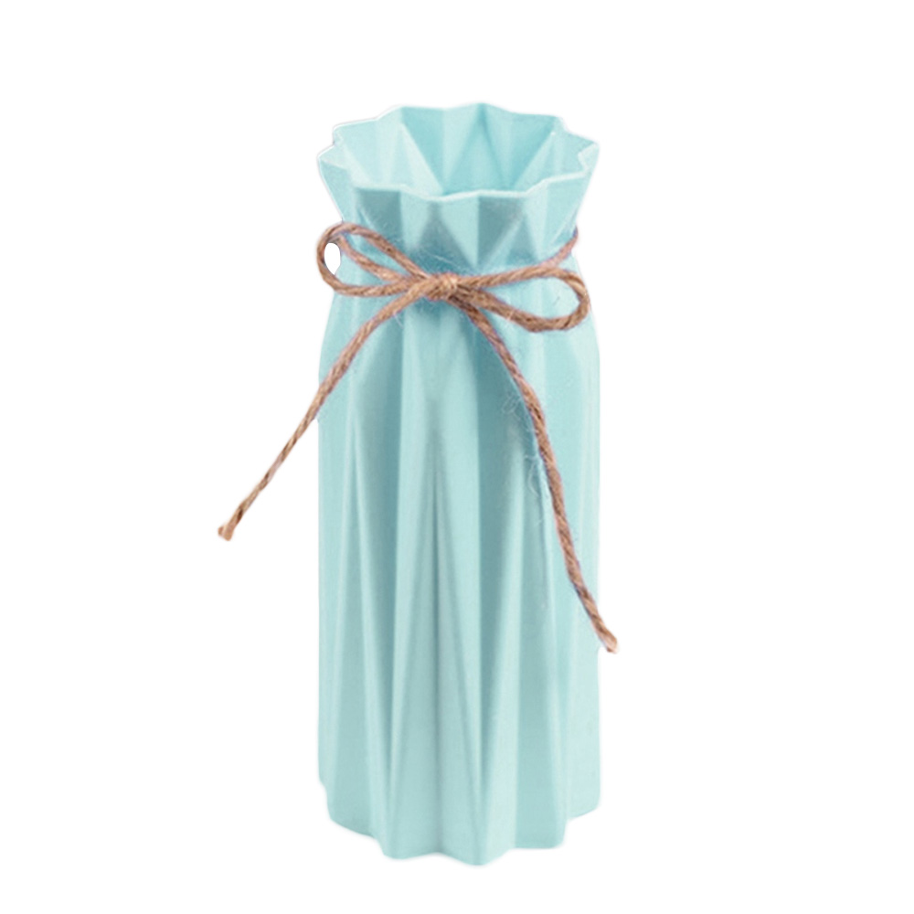 Vase à fleurs en plastique | Origami géométrique nordique pour fleurs, Vases pour maisons, Arrangement de plantes, Pot de fleurs, décoration de la maison, Pot de fleurs: blue