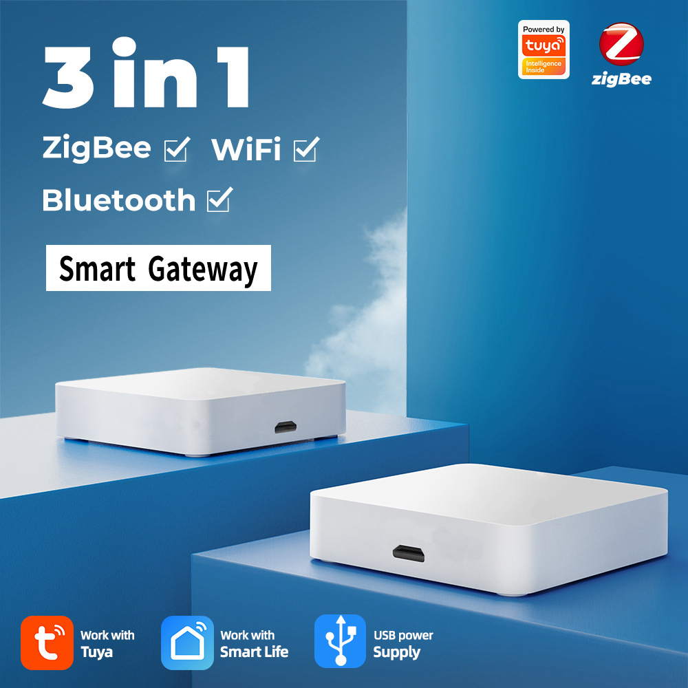 Tuya ZigBee – Hub passerelle multimode pour maison intelligente, pont WiFi, maille Bluetooth, télécommande Smart Life, fonctionne avec Alexa Google Alice