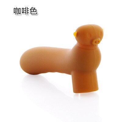 Cartoon Silicone Door Handle Protector Cover wall Anti-collision Bumper Baby Children Safety Stopper Home Decoration Hardware: Brown