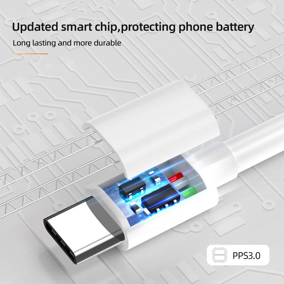 6A Usb Type-C Lader Is Geschikt Voor Xiaomi Redmi Huawei Samsung Ultra Snel Opladen Mate40 P40 Pro 66W Snelle Oplaadkabel