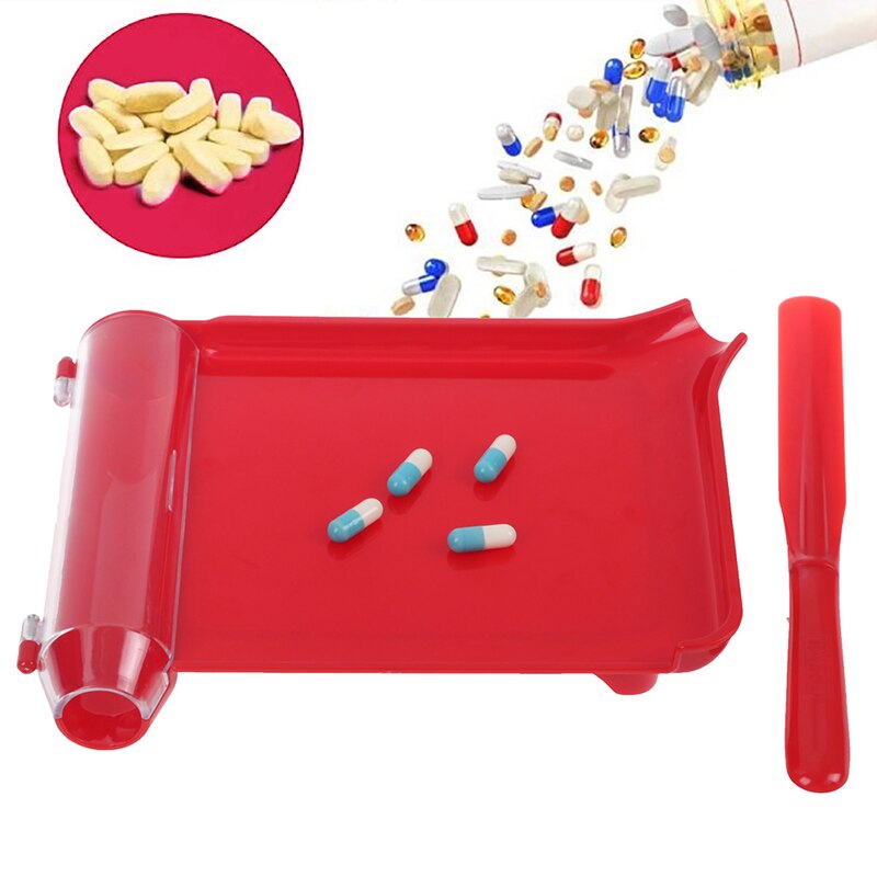 1Set Pills Counting Tray Counter Dispenser Pharmacy Spatula Doctor Pharmacists Tool