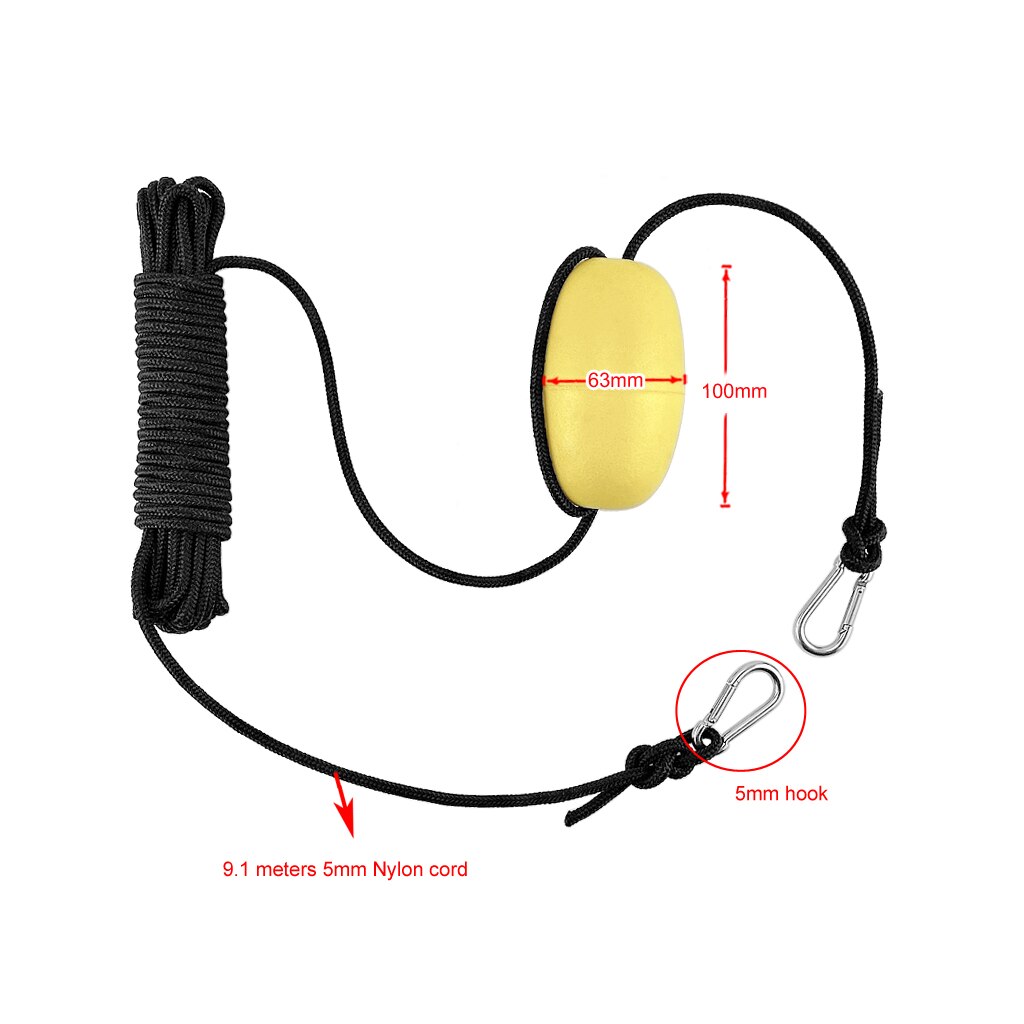 24 inch Marine PVC Sea Anchor Drift Anchor Kayak Canoe Boat Float Drogue Drifting Brake Rowing 30ft Retrieving Tow Throw Line