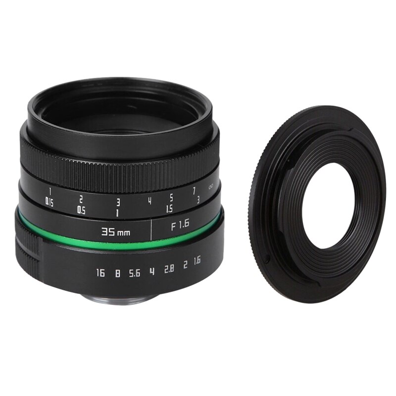 Camera Lens 35Mm F1.6 APS-C Cctv Tv Movie Lens + C-M43 Adapter Ring Voor Olympus/Panasonic Mini Slr camera