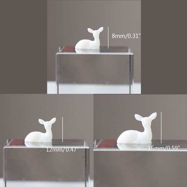 3 sztuk 3D trójwymiarowy las mikro krajobraz wypełniacz akcesoria przezroczysta żywica epoksydowa klej DIY wypełniacz dekoracje ełk deer tryb: Mix 3