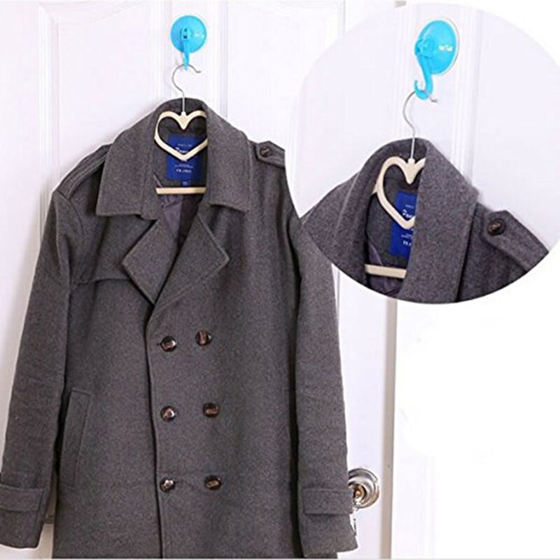 1Pc Hang Haak Vacuüm Zuignap Haak Zuignap Muurhaken Gratis Van Punch Plastic Haak Keuken Badkamer Accessoires Willekeurige kleur