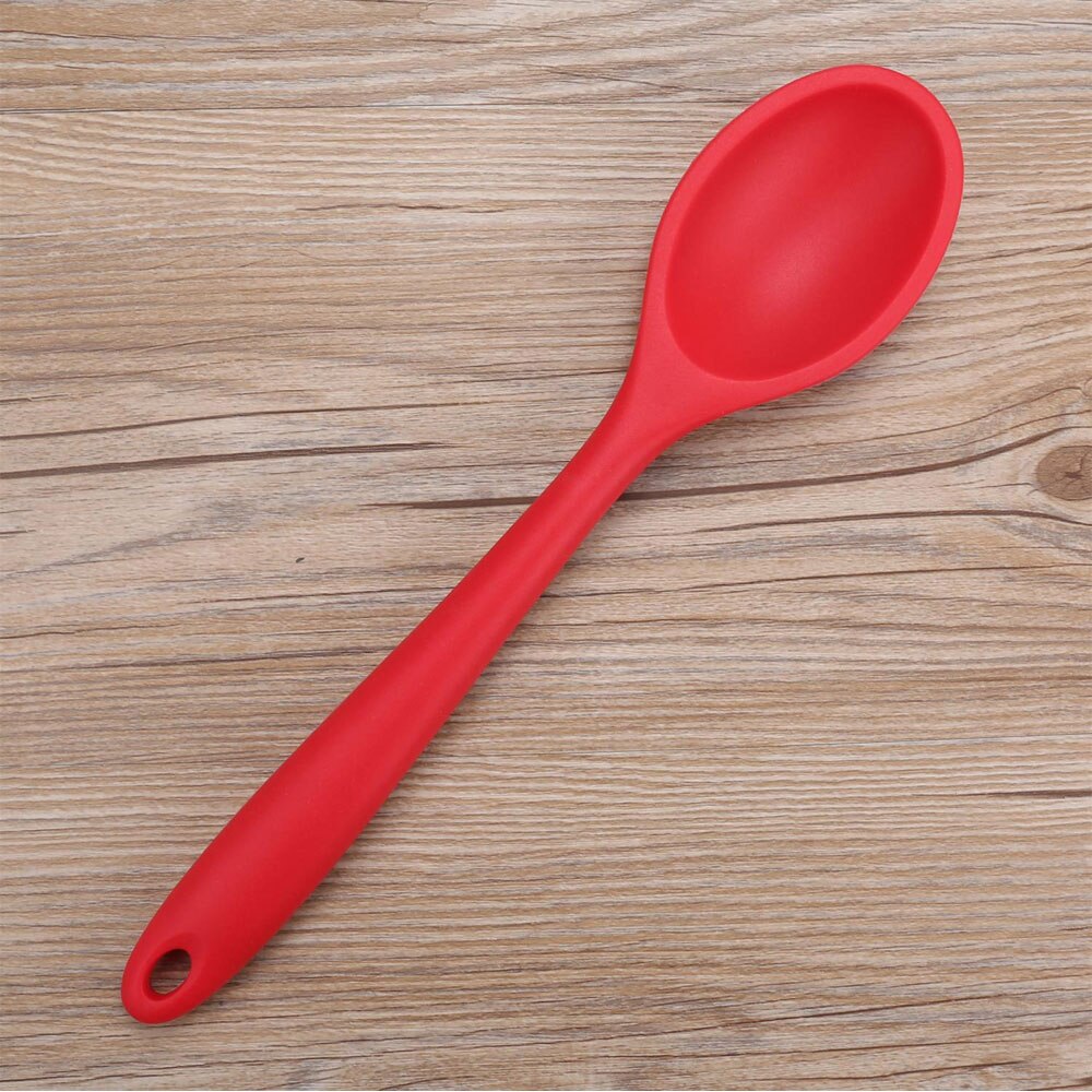 Visual Touch-cuchara de silicona de cocina, 27cm, mango largo grande, cuchara mezcladora para hornear, cucharón, utensilio de cocina de silicona de grado alimenticio