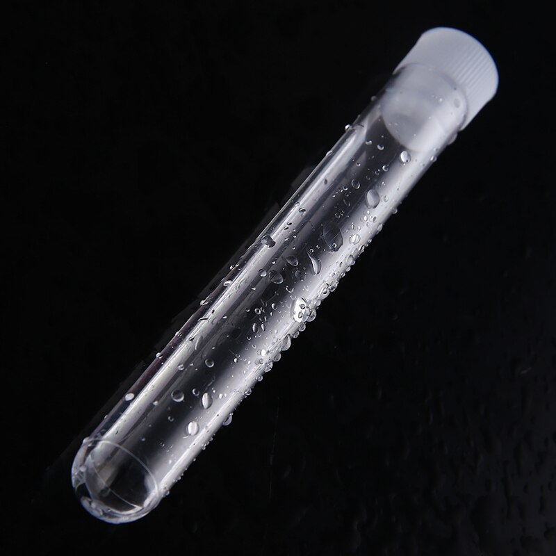 25Pcs/Set 15x100mm Clear Vials Lab Test Tube Plastic Test Tubes With Cap U-shaped 12ml For School Laboratory Supplies