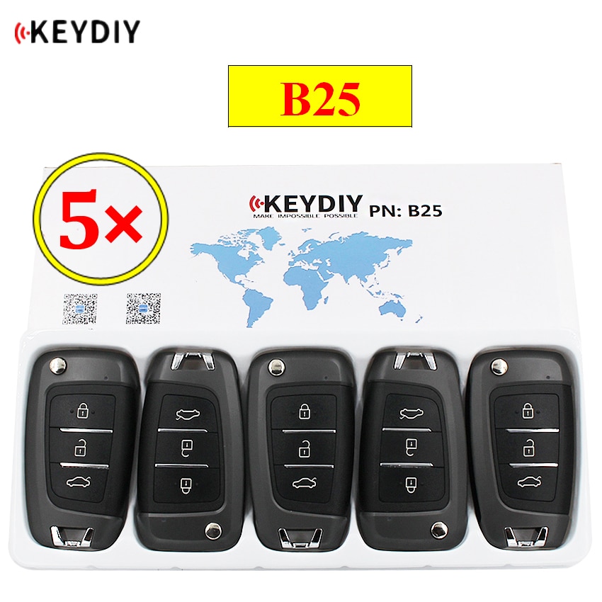 5 Stks/partij Keydiy B Serie B25 3 Button Universele Kd Afstandsbediening Voor KD200 KD900 KD900 + URG200 KD-X2 Mini kd