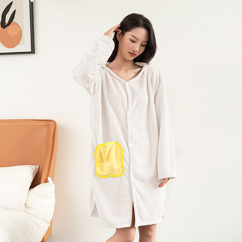 Wearable Bath Towel Women Household Hooded Cloak Microfiber Bathrobe Home Clothes Bathroom Towel Wrap Dress Pink Beach Towels: White