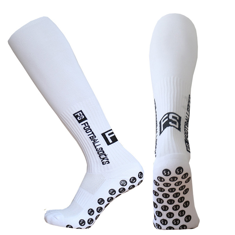 FS Long – chaussettes antidérapantes pour hommes et femmes, avec lettres, pour Baseball, Rugby, Football