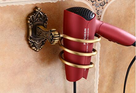 Tuqiu Bad Zubehör Antike Bronze Geschnitzte Aluminium Bad Hardware Handtuch Rack, Papier halter Wc Pinsel Halter, haken: Licht Grün