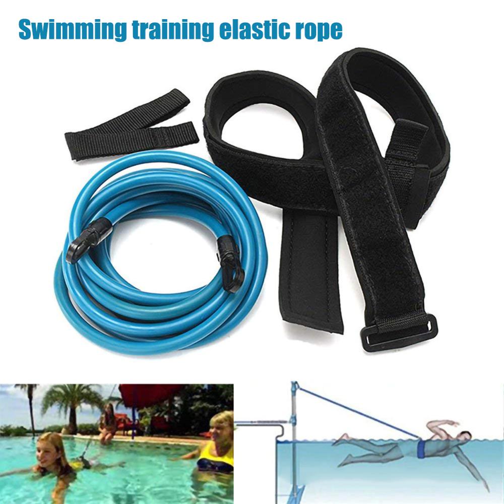 Arnés ajustable para Entrenamiento de natación, cinturón de resistencia, cuerda de seguridad para piscina, herramienta para natación, ejercitador, equipo de cuerda de seguridad