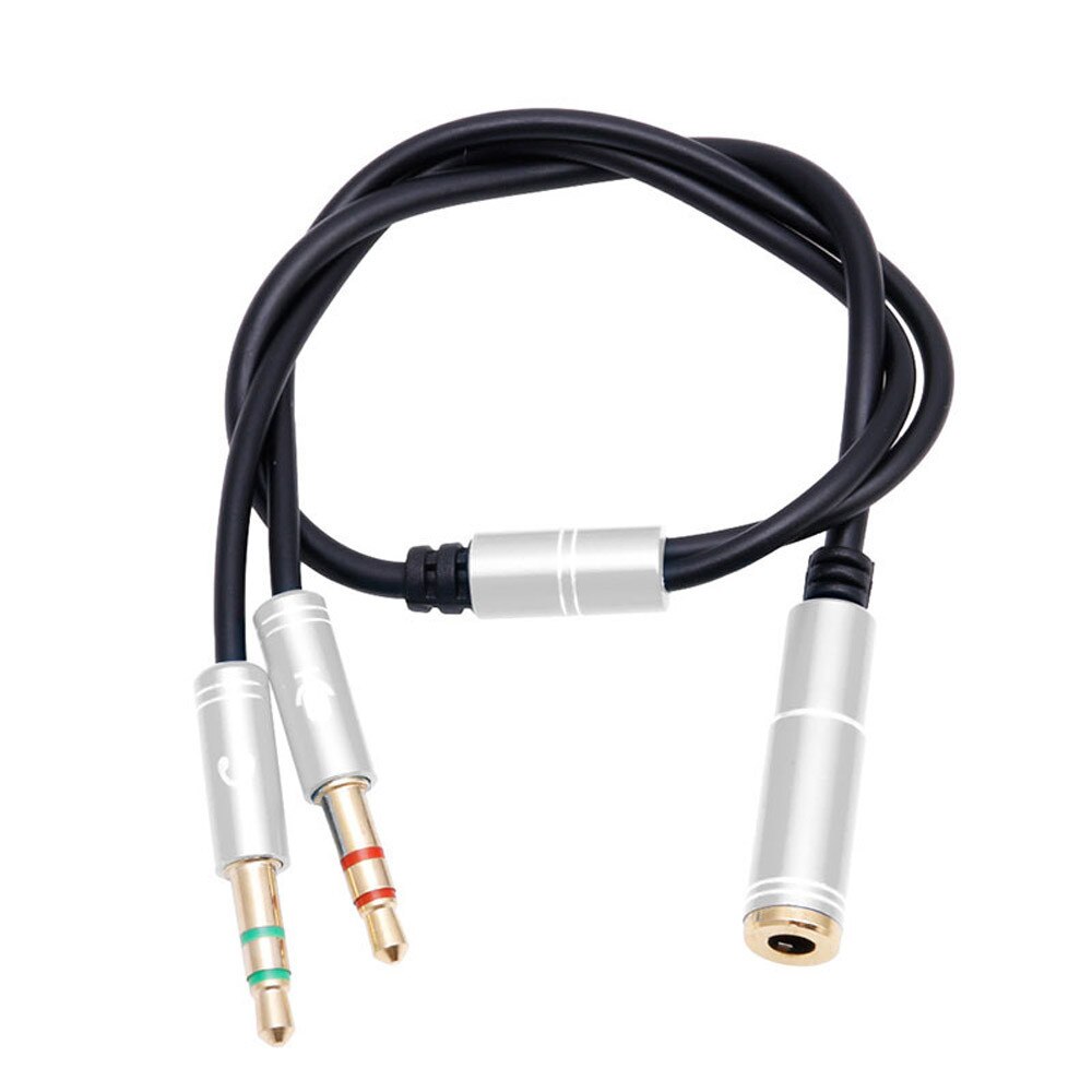 3.5Mm Stereo Koptelefoon Hoofdtelefoon Audio Y Splitter Jack 1 Female Naar 2 Mannelijke Met Microfoon Adapter Kabel Voor Telefoon computer MP3 Speler
