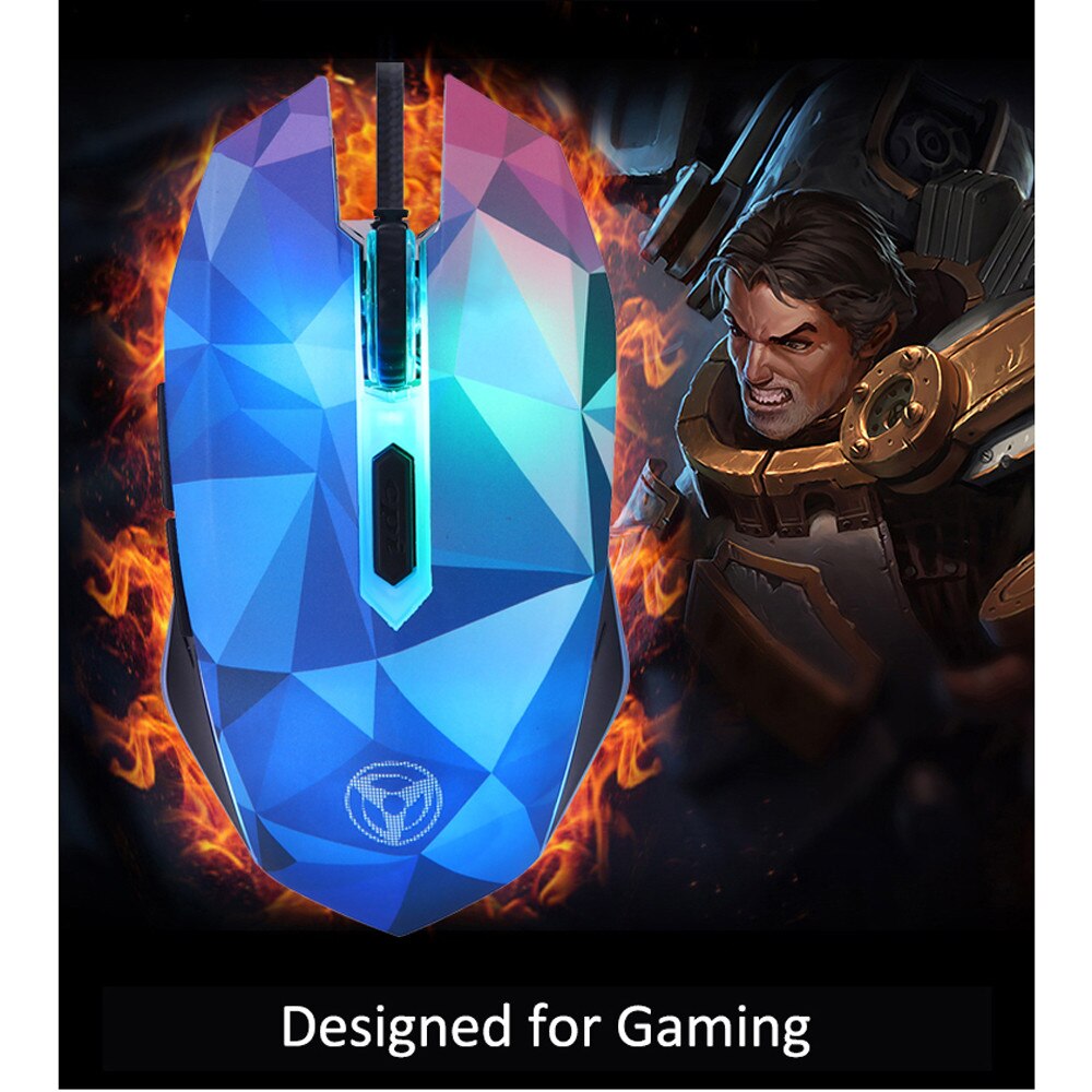 The Diamond Version Of The Illusion MODAO 3200DPI Wired Mouse With 7 Circular Pc Desktop Office Entertainment Laptop Accessories