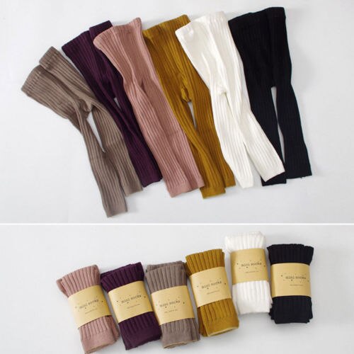 1-5Y Kinderen Kid Meisjes Solid Cindy Kleur Katoen Strakke Peuter Meisje Been Warmer Herfst Winter Warm Baby Panty 6 Kleuren