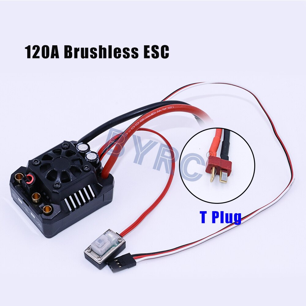 Hobbywing MAX10 SCT 120A RTR Brushless ESC for 1/10 SCT Truck Moster Truck RC Car: T plug