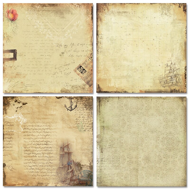 24Pcs/Lot Circle Retro Material Papers DIY Scrapbooking Album Diary Decorative Paper Scrapbooking Paper