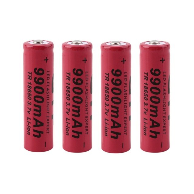GTF akku 18650 batterie 3,7 V 9900mAh lithium-ionen-akku für Led taschenlampe zelle 18650 batterie: 4pcs