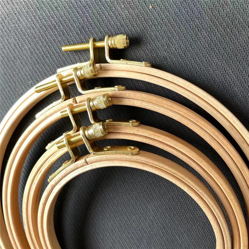 Cerceau de broderie rond en hêtre, cadre de broderie en bois, supports de broderie à la main, anneaux de points de croix pour le travail d&#39;aiguille, bricolage, outils de couture