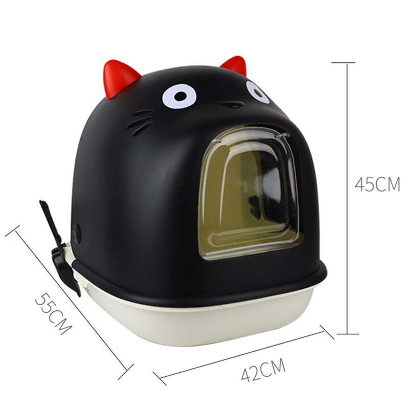 VOW Pets Cat Litter Box Fully Enclosed Extra Large Deodorant Anti-splashing Oversized Toilet Cat Basin Deodorant Poop Basin