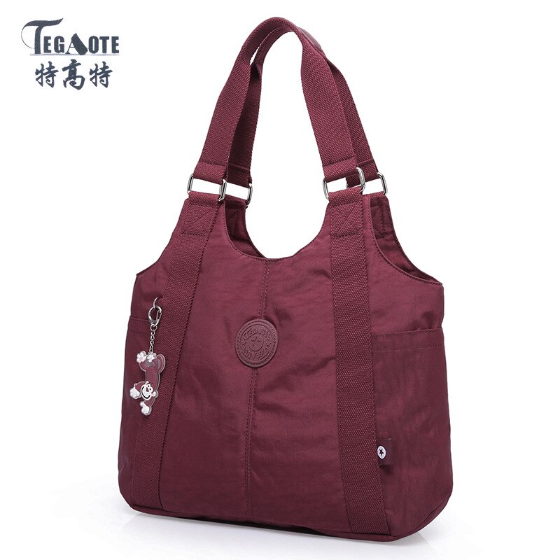 TEGAOTE Girl Shoulder Messenger Bag Handbags for Women Luxury Handbag Top-handle Bags Casual Bolsa Feminina Mujer: Deep red