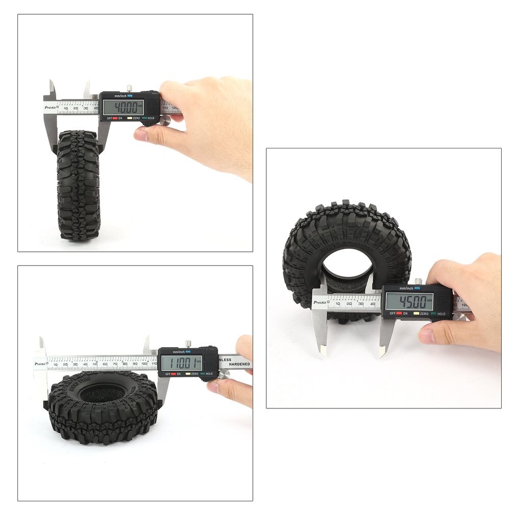 4PCS 110mm 11,9 Zoll Gummi Felsen Reifen/Rad RC Auto Reifen für 1/10 RC Rock Crawler Axial SCX10 D90 AXIAL RC4WD AUSTAR AX-4020