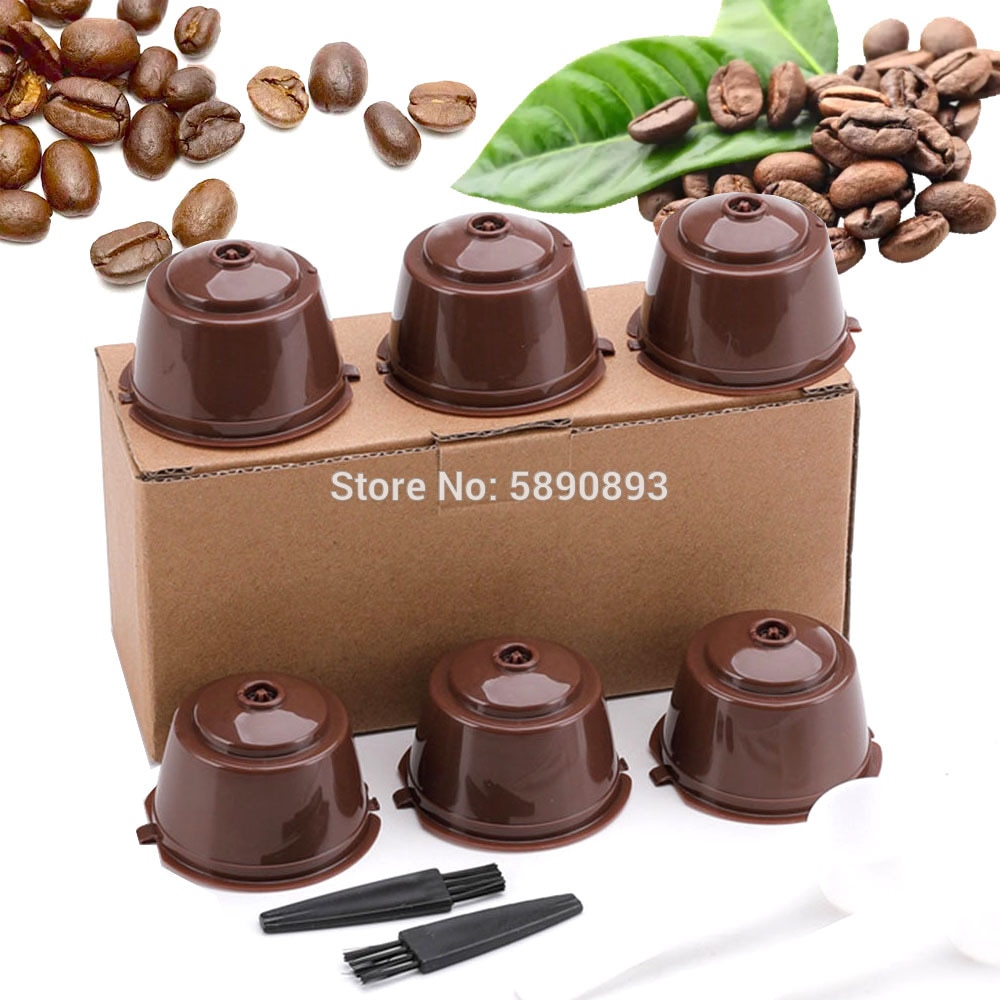 6 Stuks Pack Herbruikbare Dolce Gusto Koffie Capsule Plastic Hervulbare Compatibel Dolce Gusto Nescafe Koffiemachine Filter
