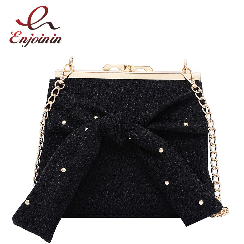 blendend Großen Bogen Süße Mädchen Frauen Geldbörsen und Handtaschen Crossbody-tasche Schulter Kette Tasche Weibliche Handtasche Totes für Weibliche beutel