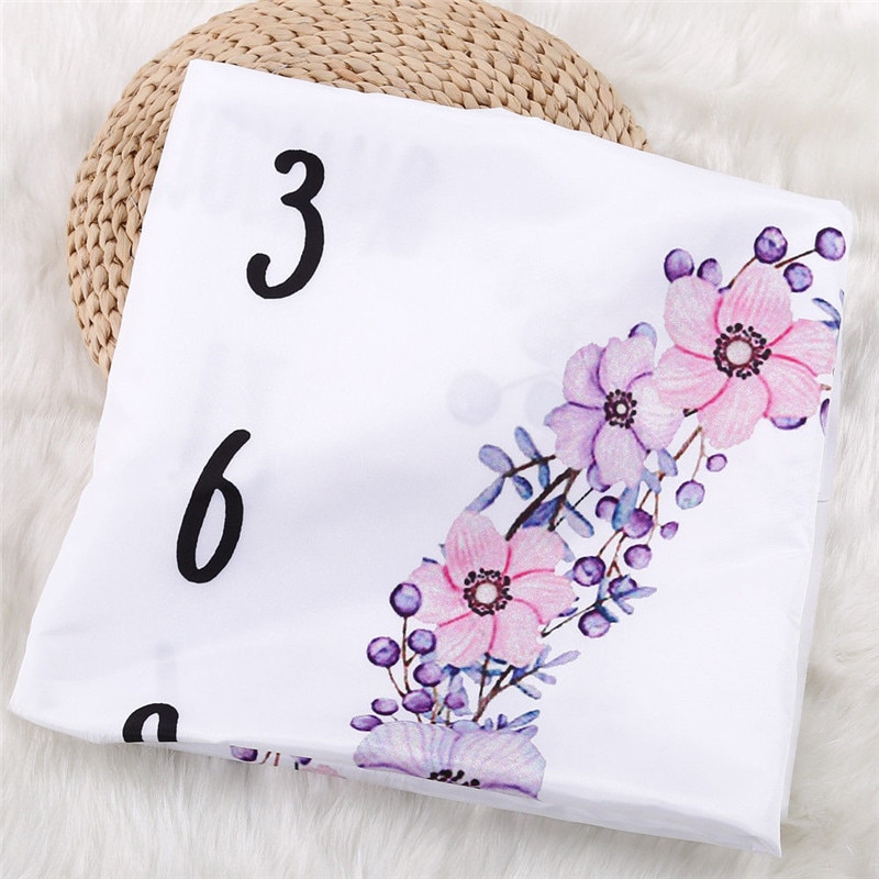 Manta Unisex con motivo de hito, días, meses, años, utilería para sesión de fotos, manta y Manta para niños pequeños