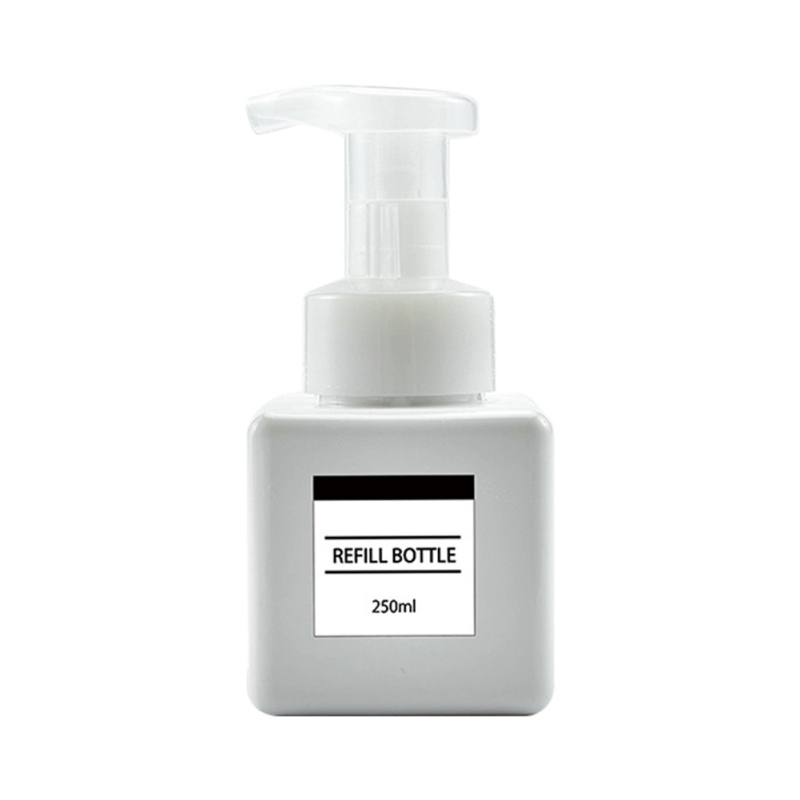 1Pcs Draagbare Schuim Fles Lege Clear Pomp Fles Lotion Shampoo Zeepdispenser Douchegel Hervulbare Flessen 250Ml 450ml: AW