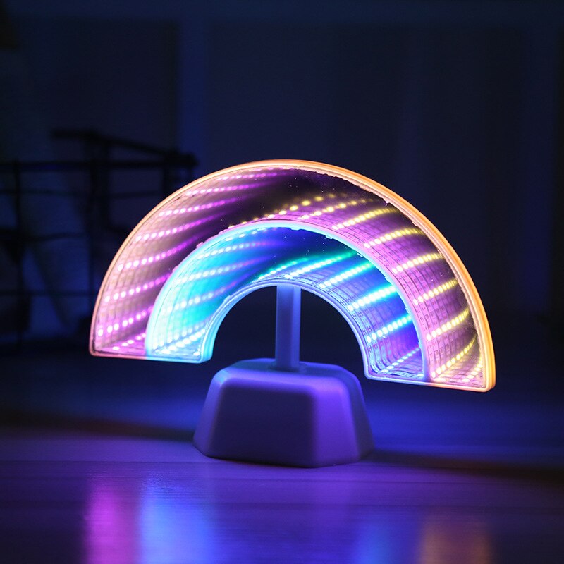 Neonljus färgglad regnbåge anpassad nattlampa för rummet hem fest bröllop dekoration jul neon lampa ins stil belysning