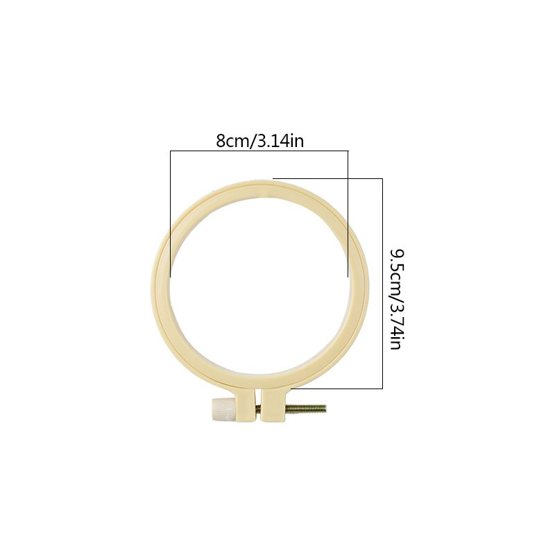 7-32Cm Plastic Ring Frame Diy Borduurwerk Hoops Schroef Chinese Traditionele Diy Needlecraft Kruissteek Naaien Gereedschap Bamboe cirkel: 9cm