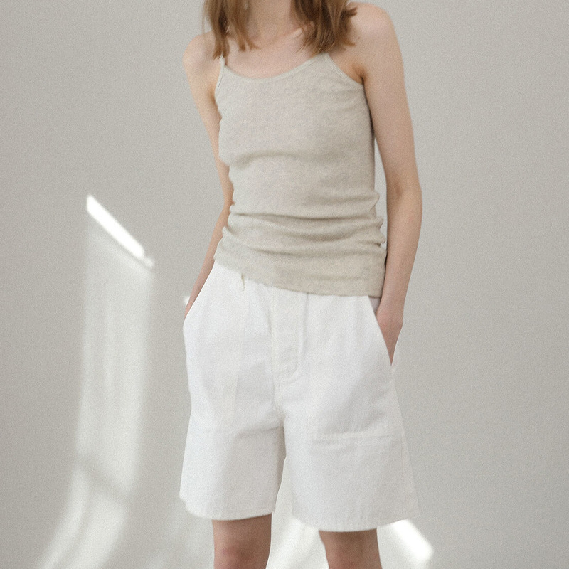 2024 100% Katoenen Dames Shorts Effen Hoge Taille Korte Broek Harajuku Kaki Zwart Wit Sweatshorts Koreaanse Mode Kleding