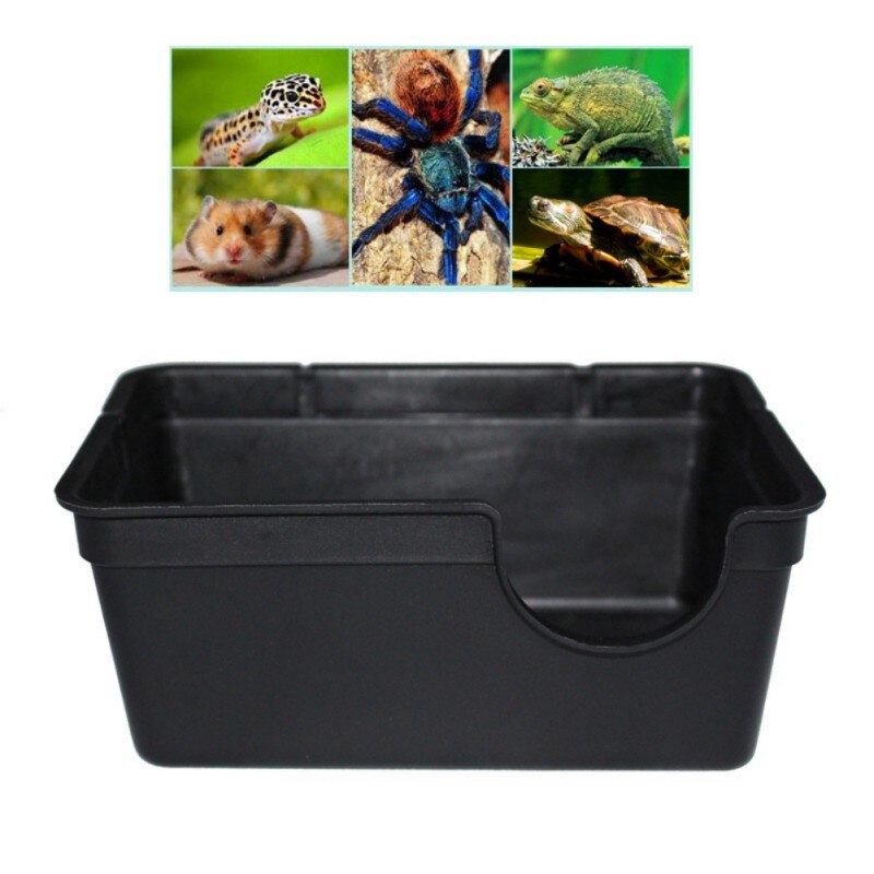 Plast multifunktionell reptil gömma box håla lekgrotta för sköldpadda orm ödlor sköldpaddor husdjur