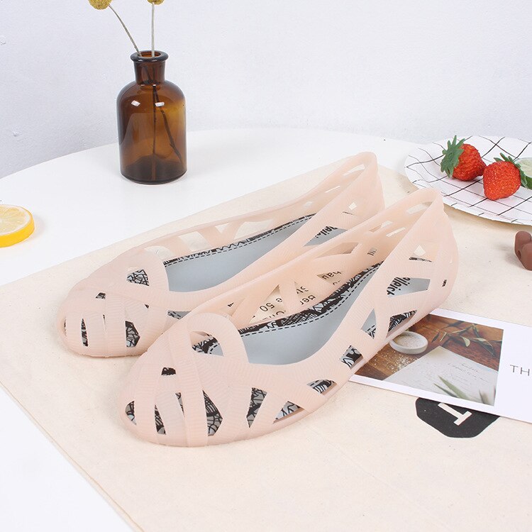 Mini Melissa Schoenen Vrouwen Jelly Sandalen Melissa Meisjes Jelly Sandalen Antislip Sandalen Ouder-Kind Schoenen Strand sandalen: Beige / 6