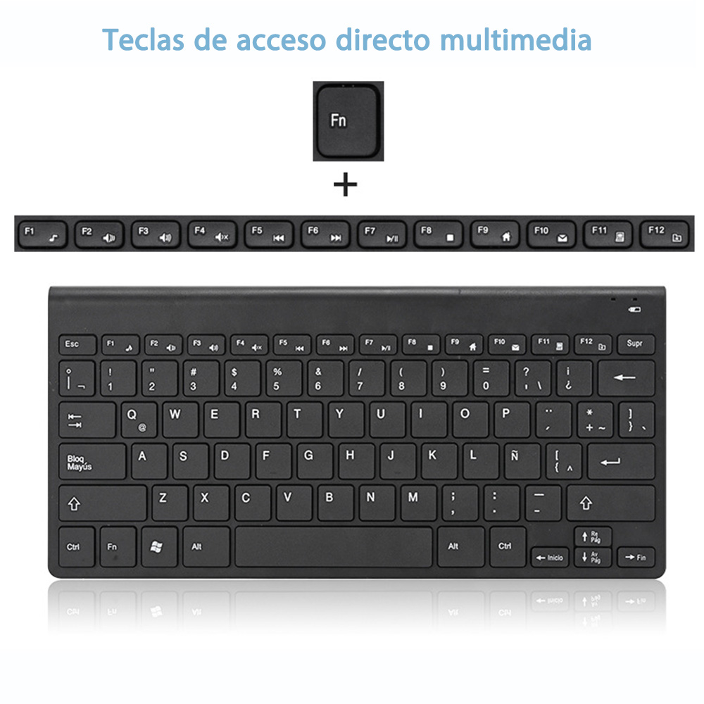 Spanish Keyboard Wireless Mouse For Game PC Player TV Spanish Keyboard and Mouse Set 78Keys Gaming Keyboard