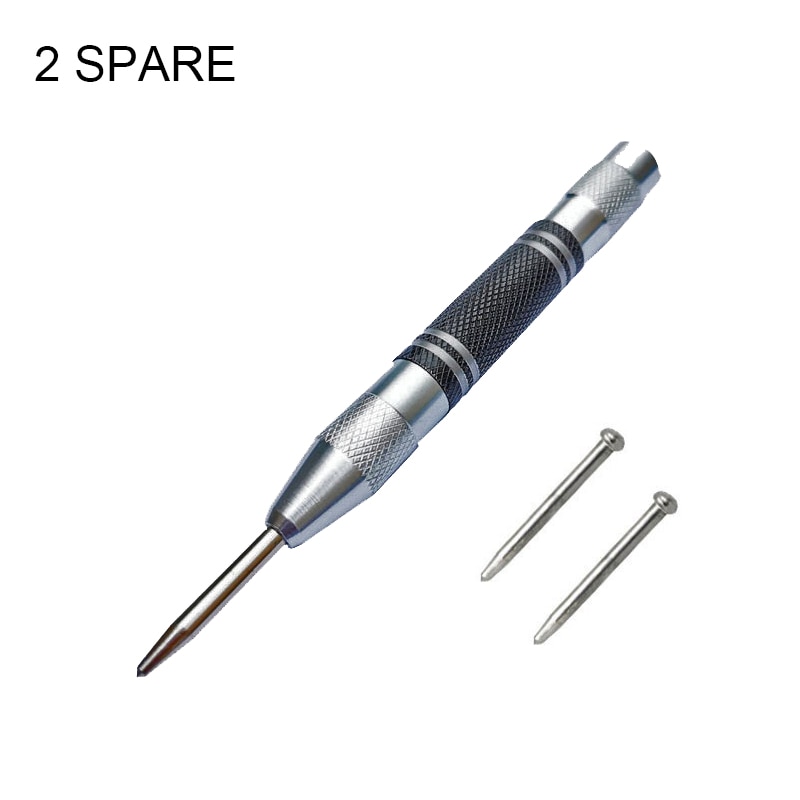 Upgrade Automatic Center Pin Spring Loaded Mark Center Punch Tool Wood Indentation Mark Woodworking Tool Bit 2pcs Punch Needle