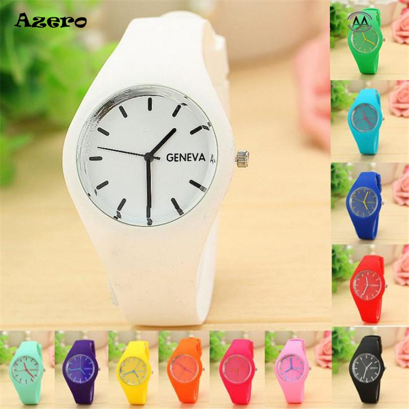 Durable Watch Womens Leisure Sports For Chirdren Sports Watch Candy-colored Jelly Watch 12 Colors Silicone Strap Leisure Watch