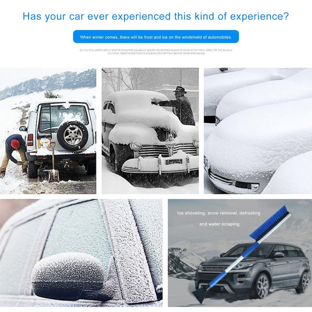 Im -x16 bil sneskovl vinter auto køretøj sne isskraber snebørste skovl langt håndtag fjernelse børste isskraber værktøj