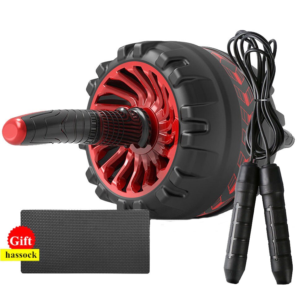 Rueda de rodillo Abdominal, equipo de ejercicio muscular, herramientas de ejercicio para brazo, cintura y pierna: Red with rope