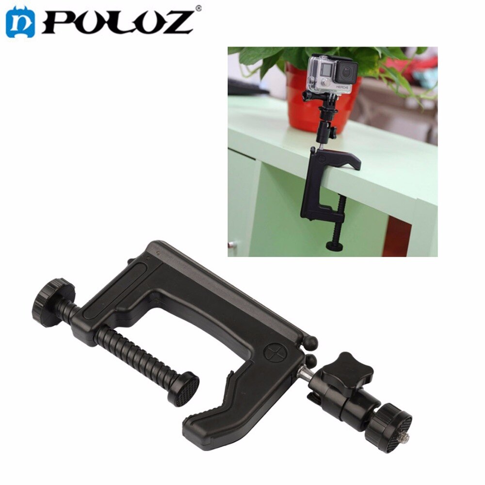 PULUZ Per Go Pro Accessori Morsetto Da Tavolo Desktop Holder Mount + Treppiede adattatore per GoPro HERO5 Sessione HERO4 HERO 5 4 3 + 3 SJ4000