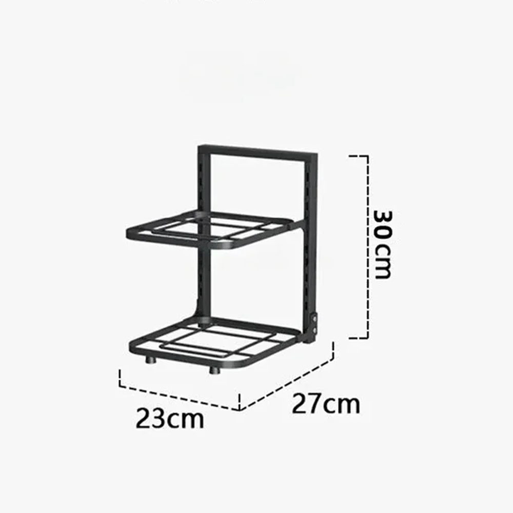 Estante organizador de ollas y sartenes, soporte de estante para fregadero de cocina, armario de almacenamiento para el hogar, organizador de sartenes multicapa, estante para cuencos: Azul