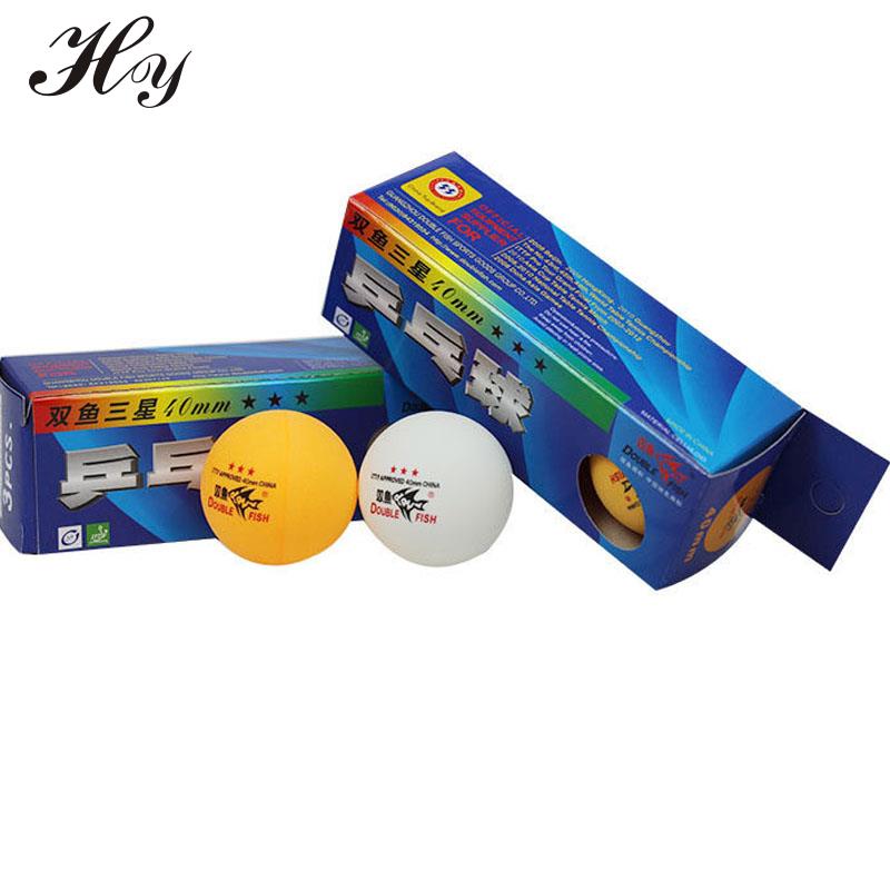 Double Fish Table Tennis Training 1 Boxes 3Pcs Ping Pong Ball 40mm Table Tennis Balls Plastic Tennis Table Ball 3 Star