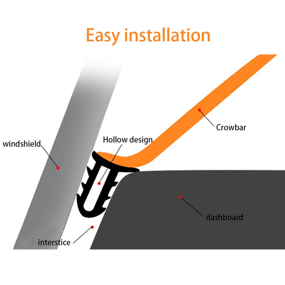 Auto Stickers Filler Tochtstrip Universele Auto Rubber Dashboard Seal Strip Noise Sound Isolatie Rubber Strip